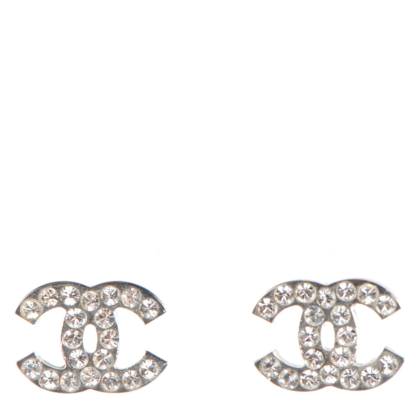 Crystal Timeless CC Earrings Silver
