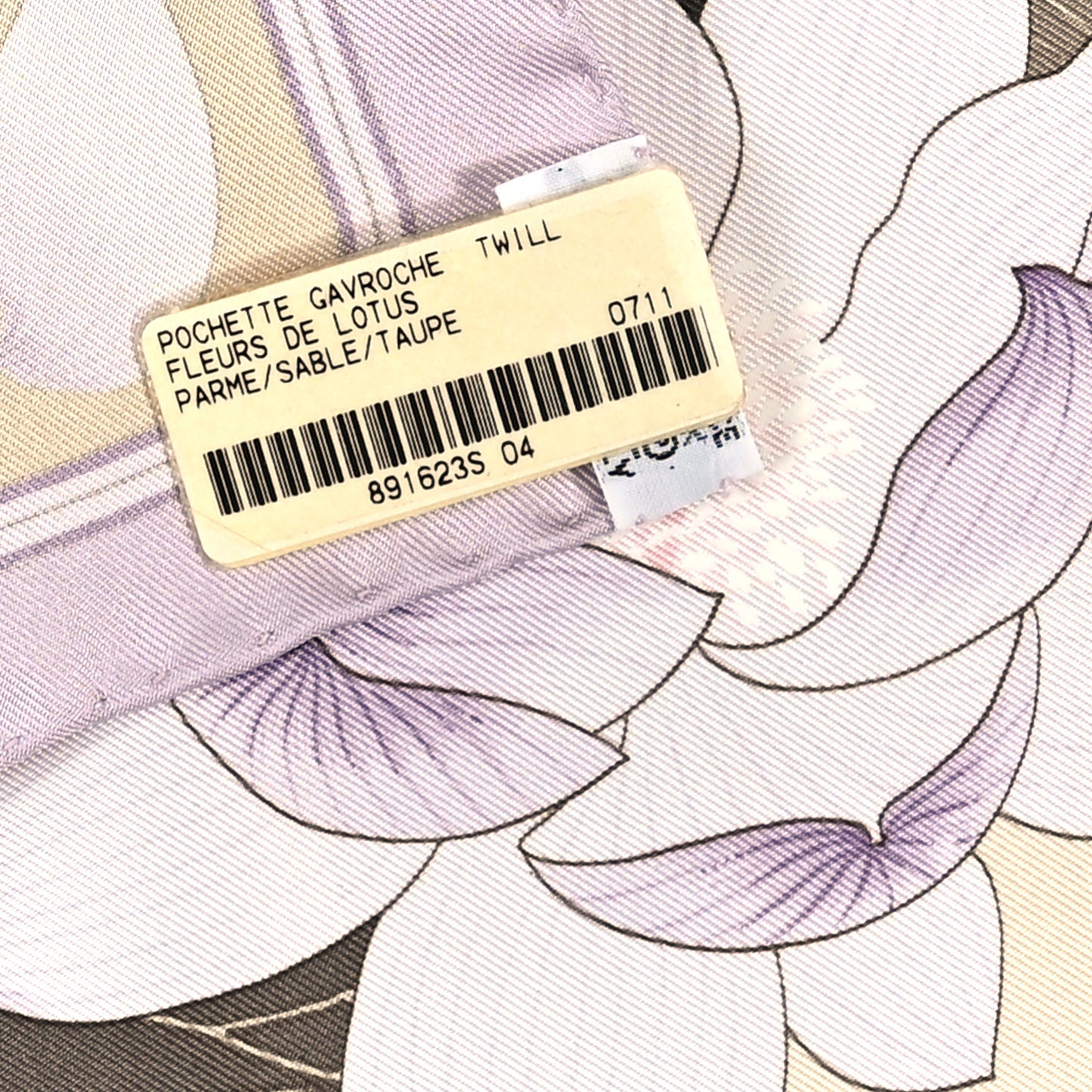 Silk Fleurs de Lotus Scarf 90 Parme