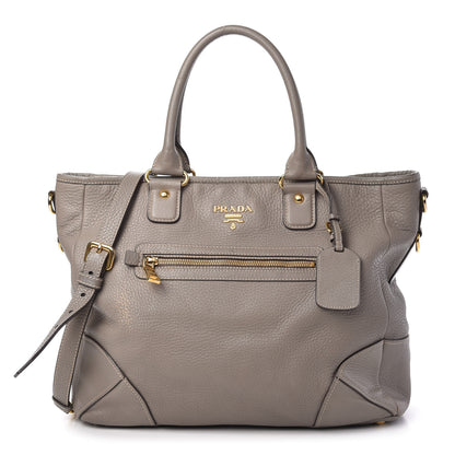 Prada Vitello Daino Shopping Satchel Argilla 1 of 10