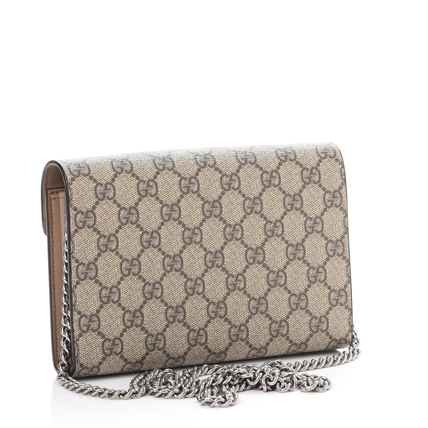Gucci GG Supreme Monogram Mini Dionysus Chain Wallet Beige Taupe 3 of 8