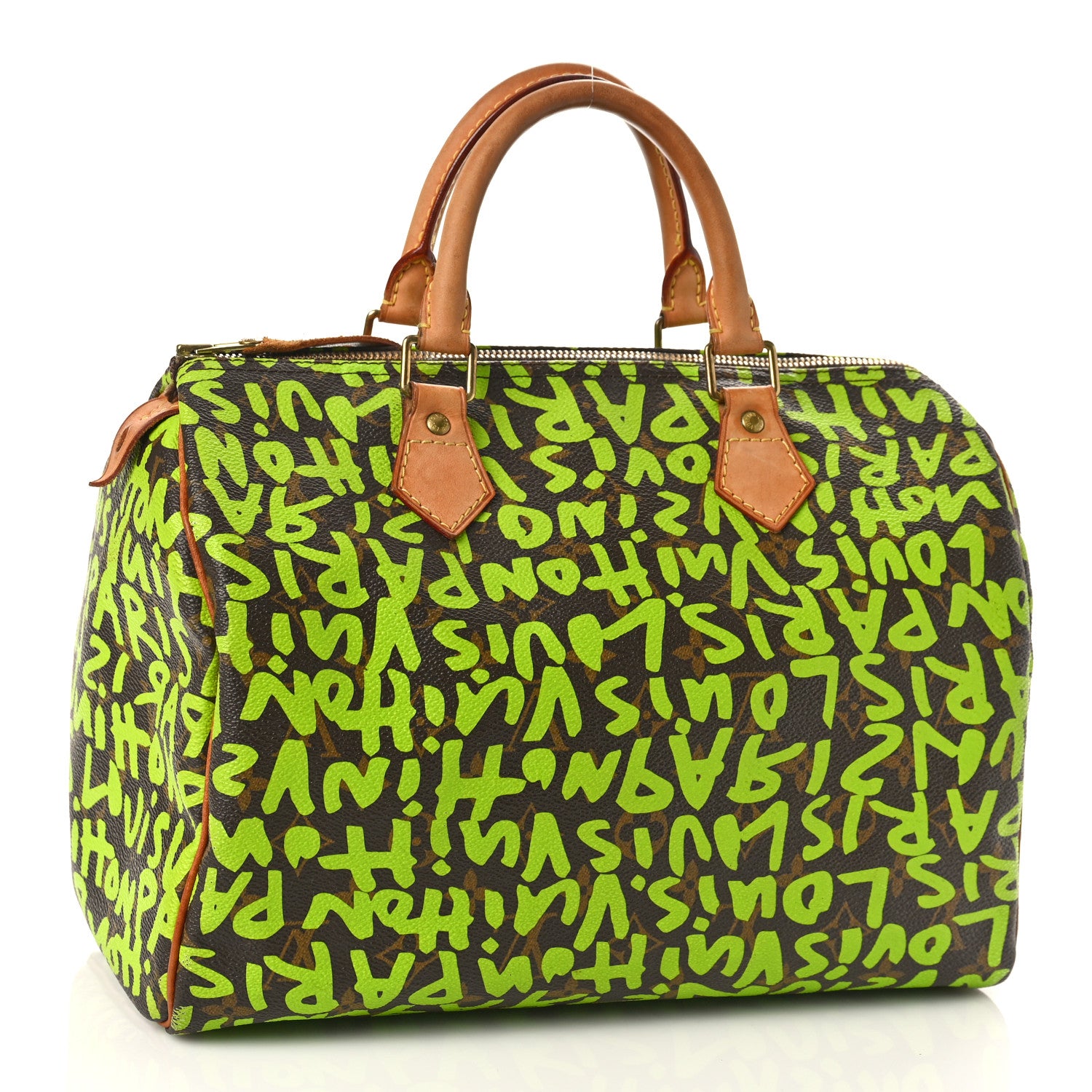 Louis Vuitton Monogram Graffiti Speedy 30 Green 3 of 13