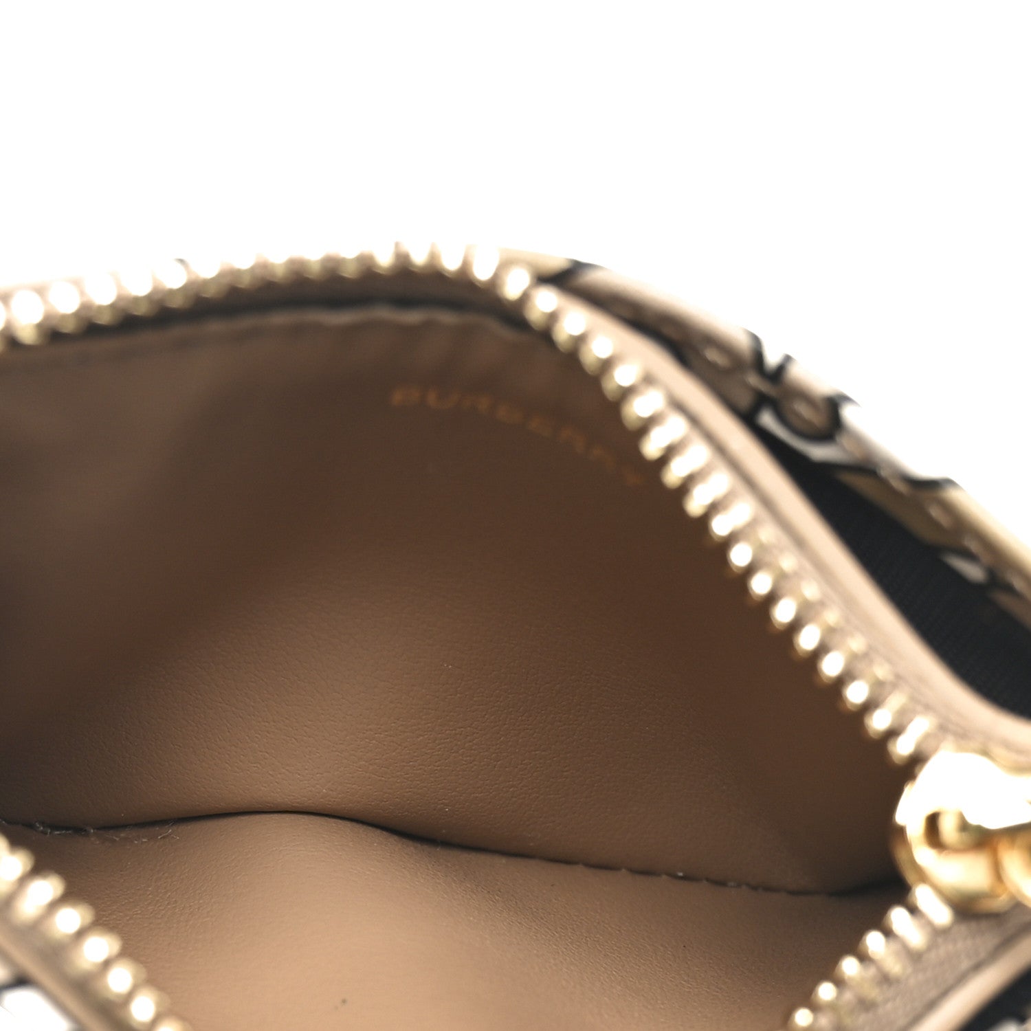 Burberry Calfskin Monogram Simone Coin Case Card Holder Beige 5 of 7