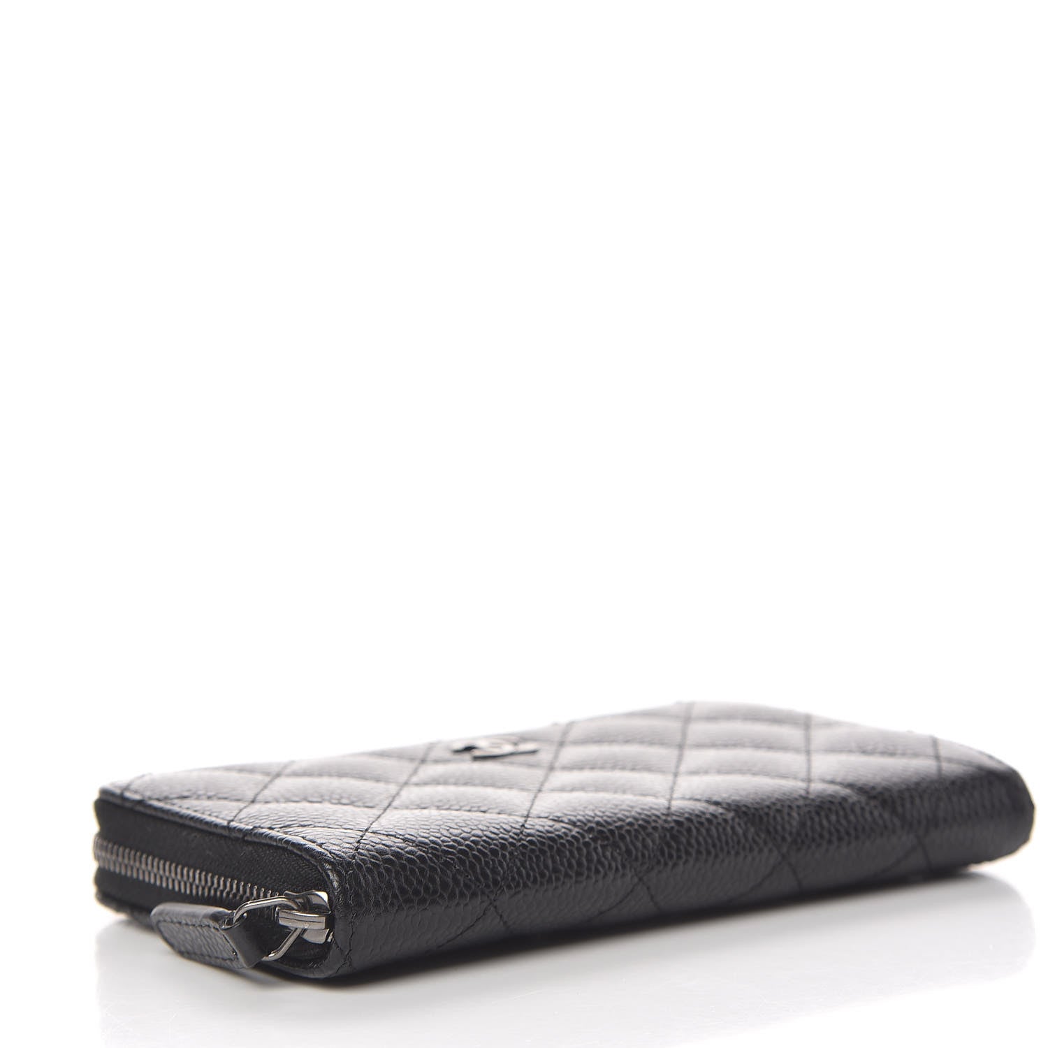 Chanel Caviar Quilted Small Zip Around Wallet Black 4 of 9