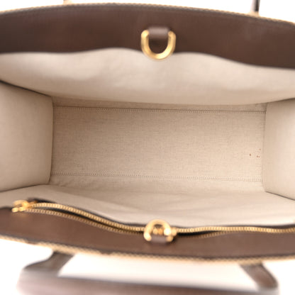 Gucci Monogram Jumbo GG Textured Dollar Calfskin Web Tote Bag Camel Ebony New Acero 5 of 14