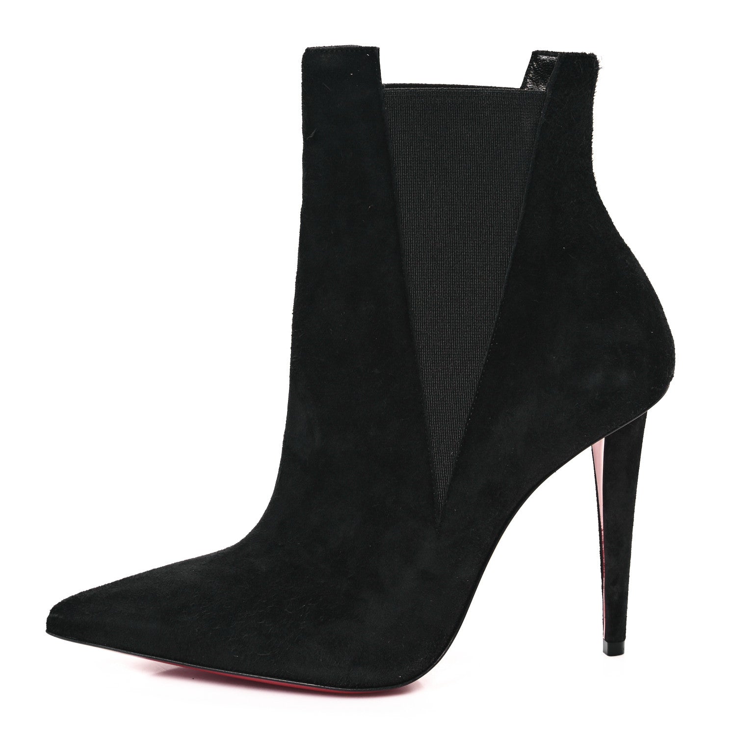 Christian Louboutin Suede Astribooty 100 Ankle Boots 37 Black 1 of 8