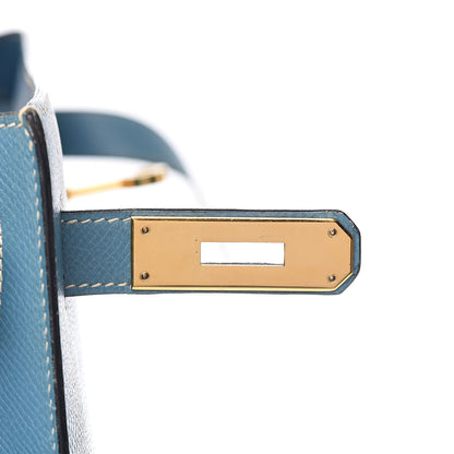 Hermes Epsom Kelly Sellier 32 Blue Jean 23 of 36