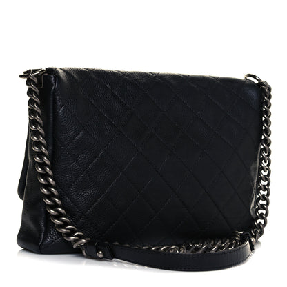 Chanel Calfskin Quilted Couture Messenger Black 2 of 14