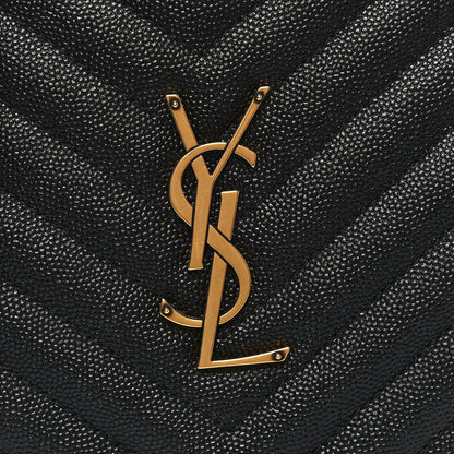 Saint Laurent Grain De Poudre Matelasse Chevron Quilted Round Vinyle Camera Bag Black 7 of 12