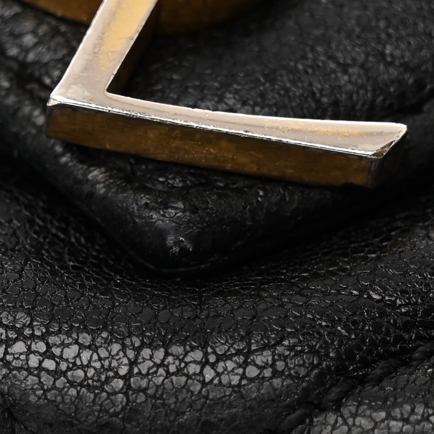 Saint Laurent Sheepskin Matelasse Chevron Monogram College Chain Wallet Black 11 of 11