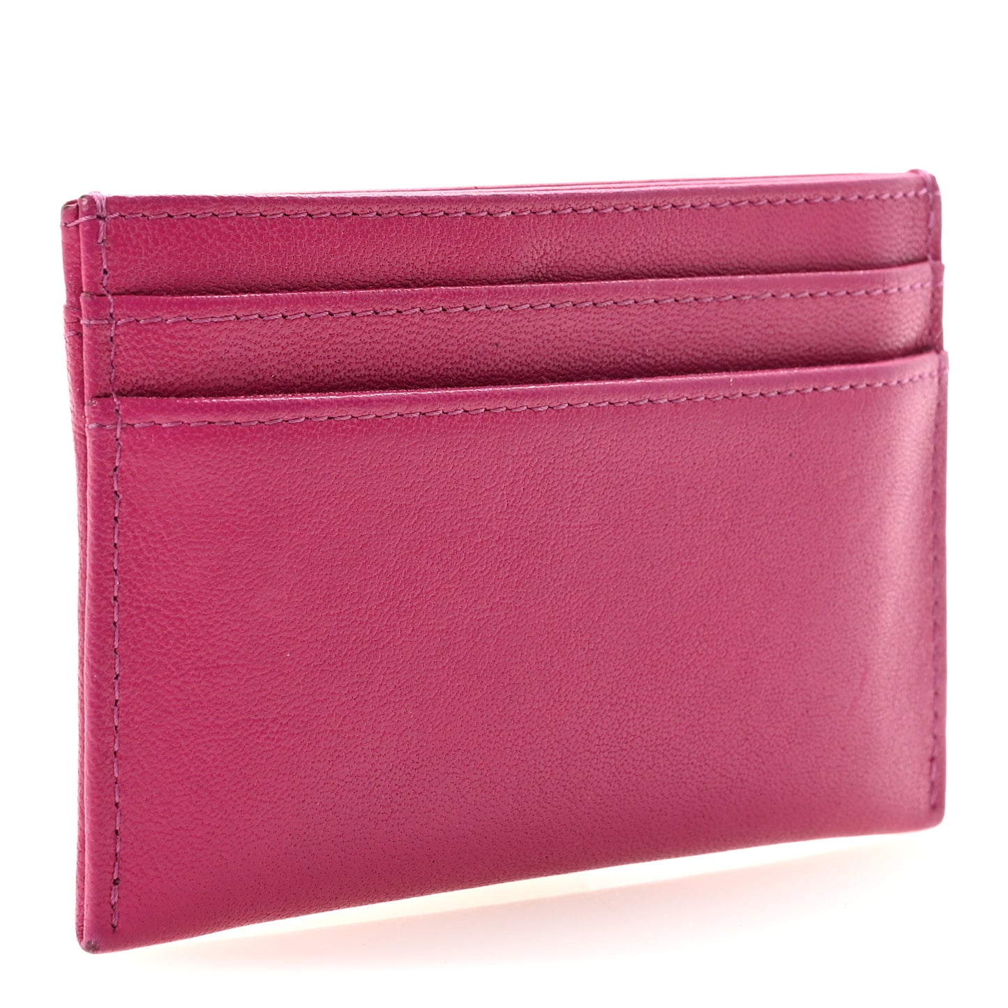 Goatskin Timeless CC Card Holder Fuchsia