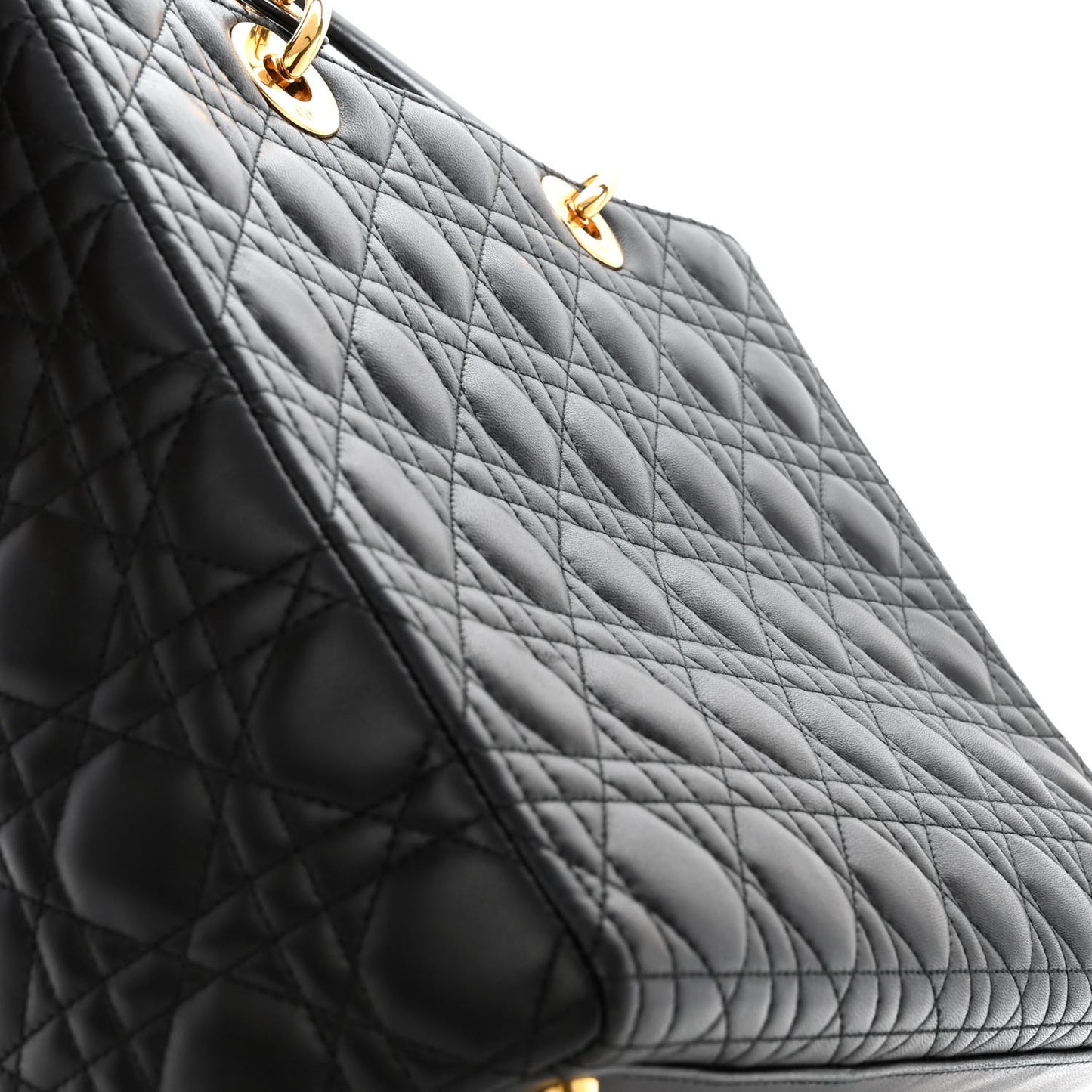Lambskin Cannage Large Lady Dior Black