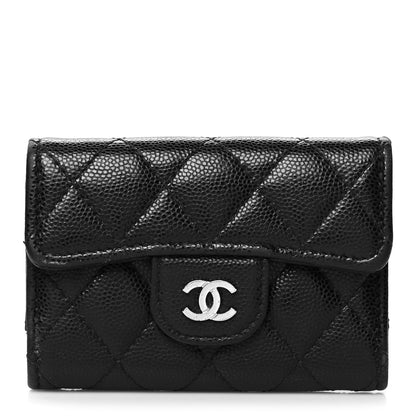 Chanel Caviar Quilted Classic 4 Key Holder Wallet Black 1 of 16