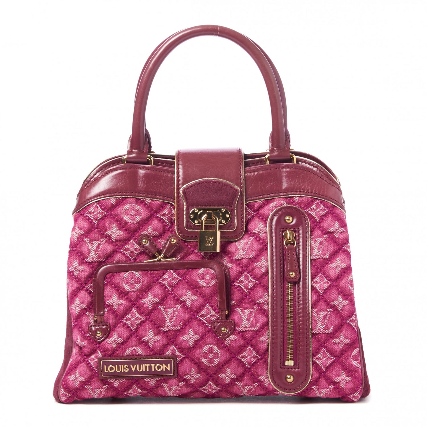 Monogram Denim Quilted Linda Fuchsia