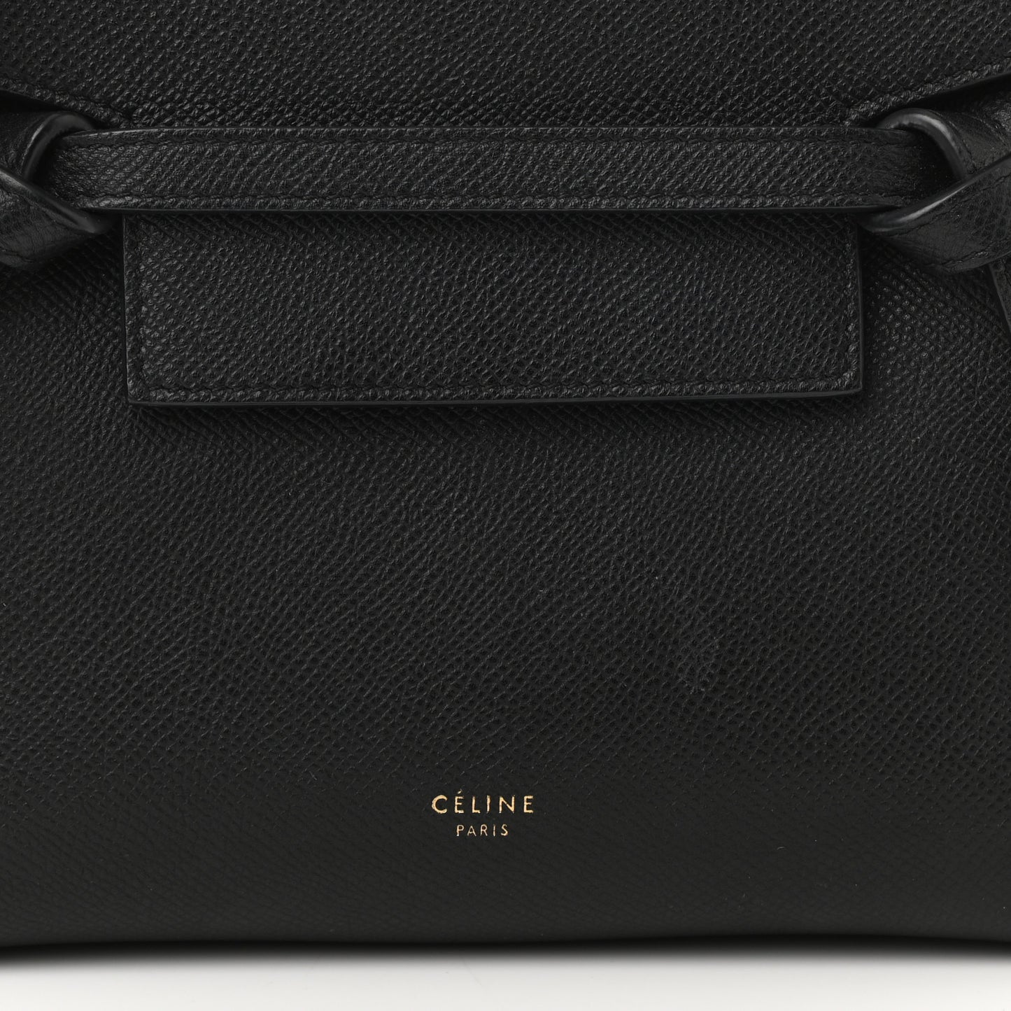 Grained Calfskin Nano Belt Bag Black