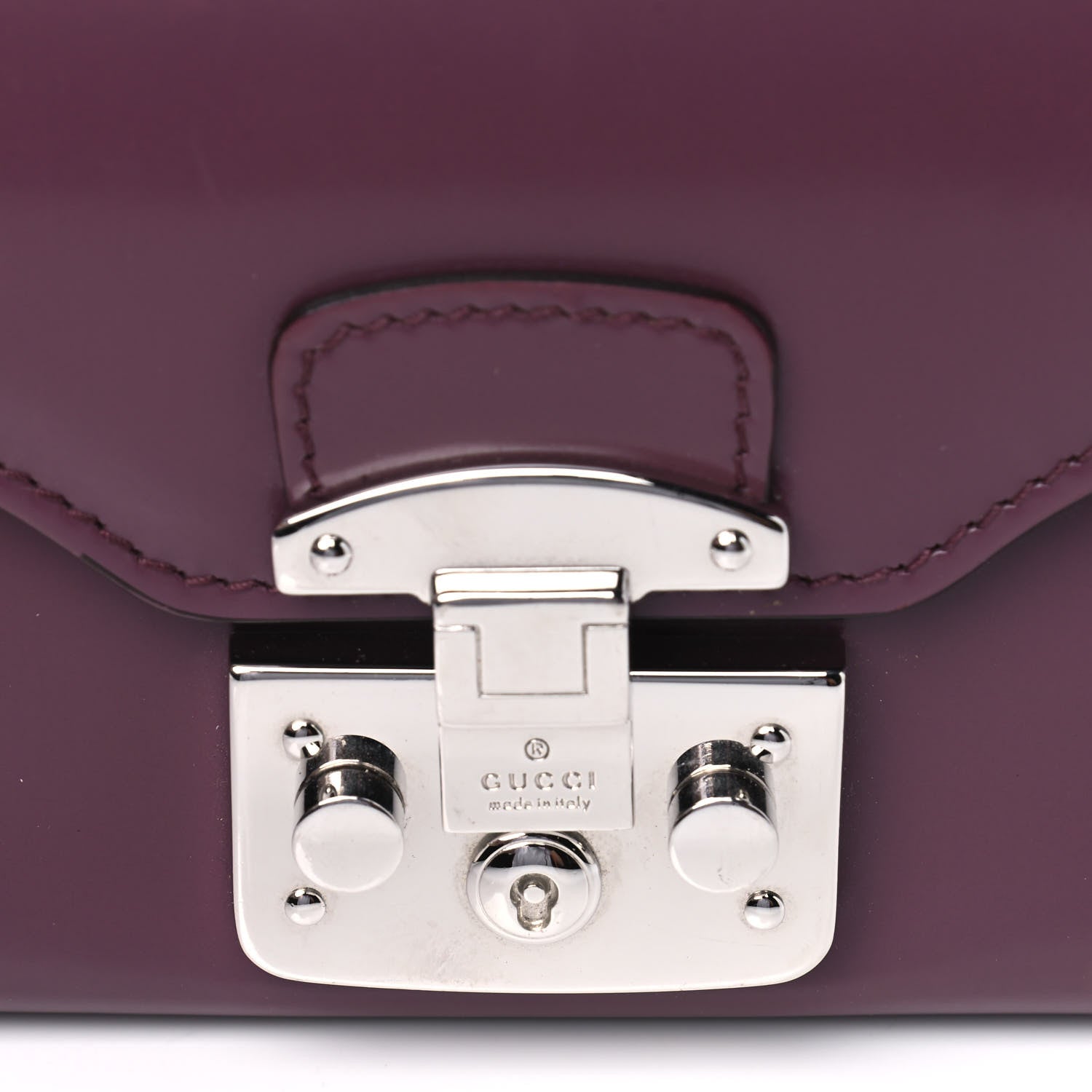 Gucci Regent Calfskin Lady Lock Wallet On Chain Red Orchid 5 of 7