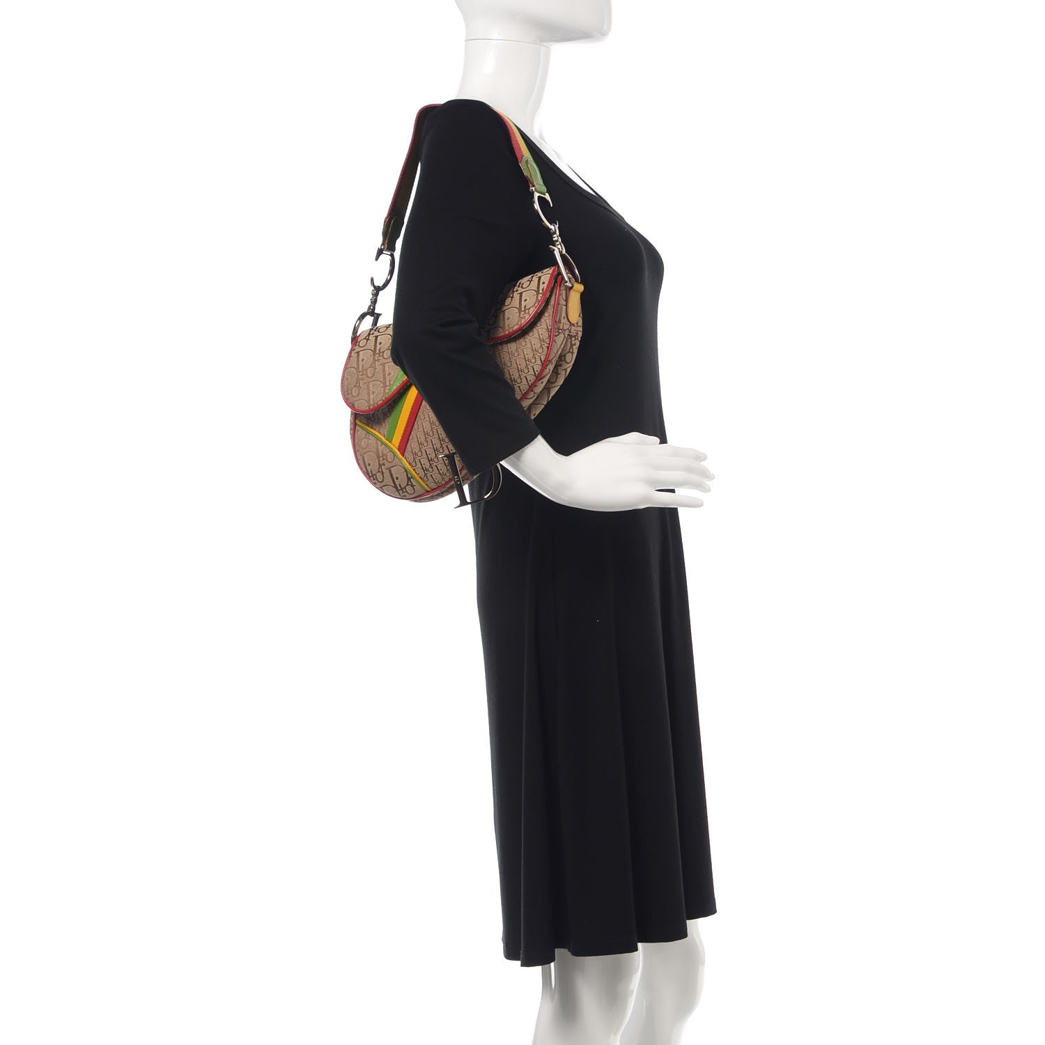 Christian Dior Monogram Rasta Saddle Bag Beige 2 of 10