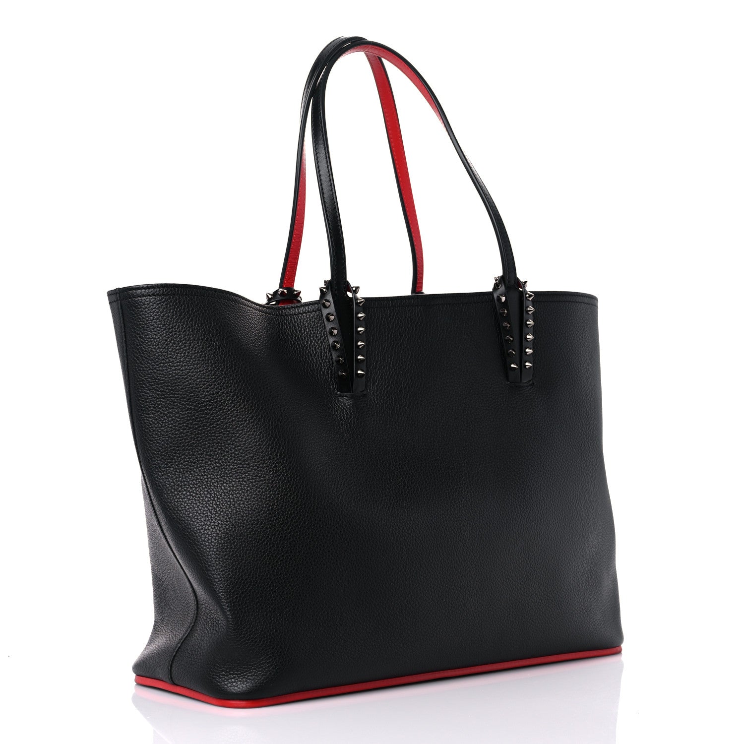 Christian Louboutin Calfskin Spikes East West Cabata Tote Black 5 of 20