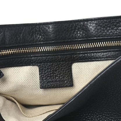 Gucci Pebbled Calfskin Medium Soho Flap Crossbody Black 6 of 9