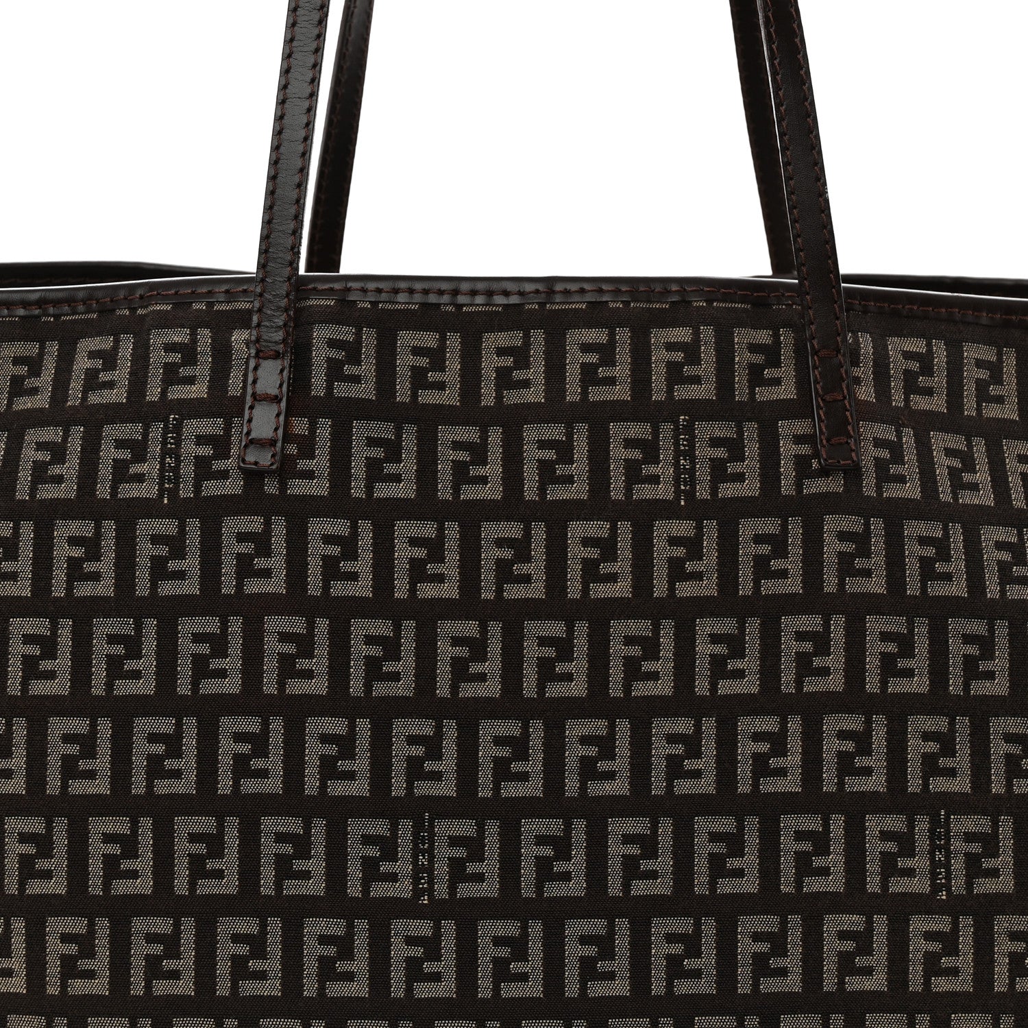 Fendi Zucchino Vitello Roll Tote Testa di Moro Beige 7 of 12