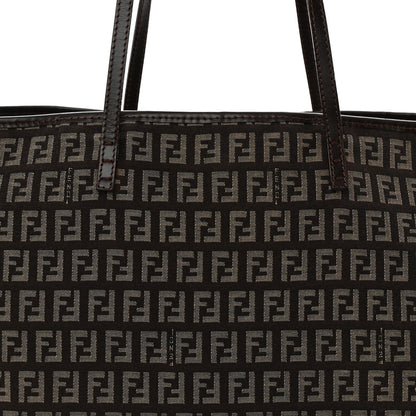 Fendi Zucchino Vitello Roll Tote Testa di Moro Beige 7 of 12