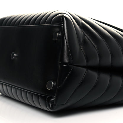 Saint Laurent Calfskin Y Quilted Monogram Large Loulou Chain Satchel Black 10 of 12
