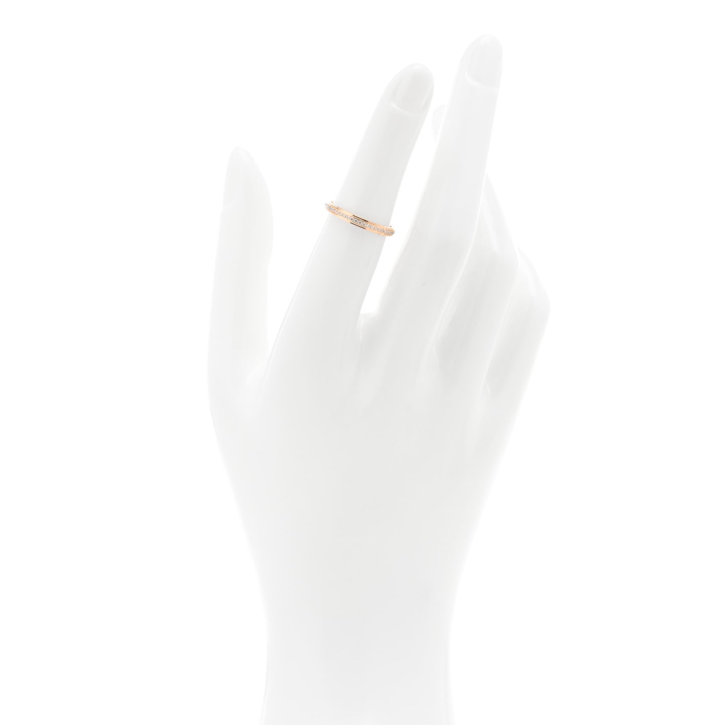 18K Pink Gold Diamond 2.3mm D'Amour Wedding Band Ring 49 5