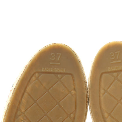 Chanel Velvet Grosgrain Quilted Camellia CC Espadrilles 37 Pink Black 7 of 10