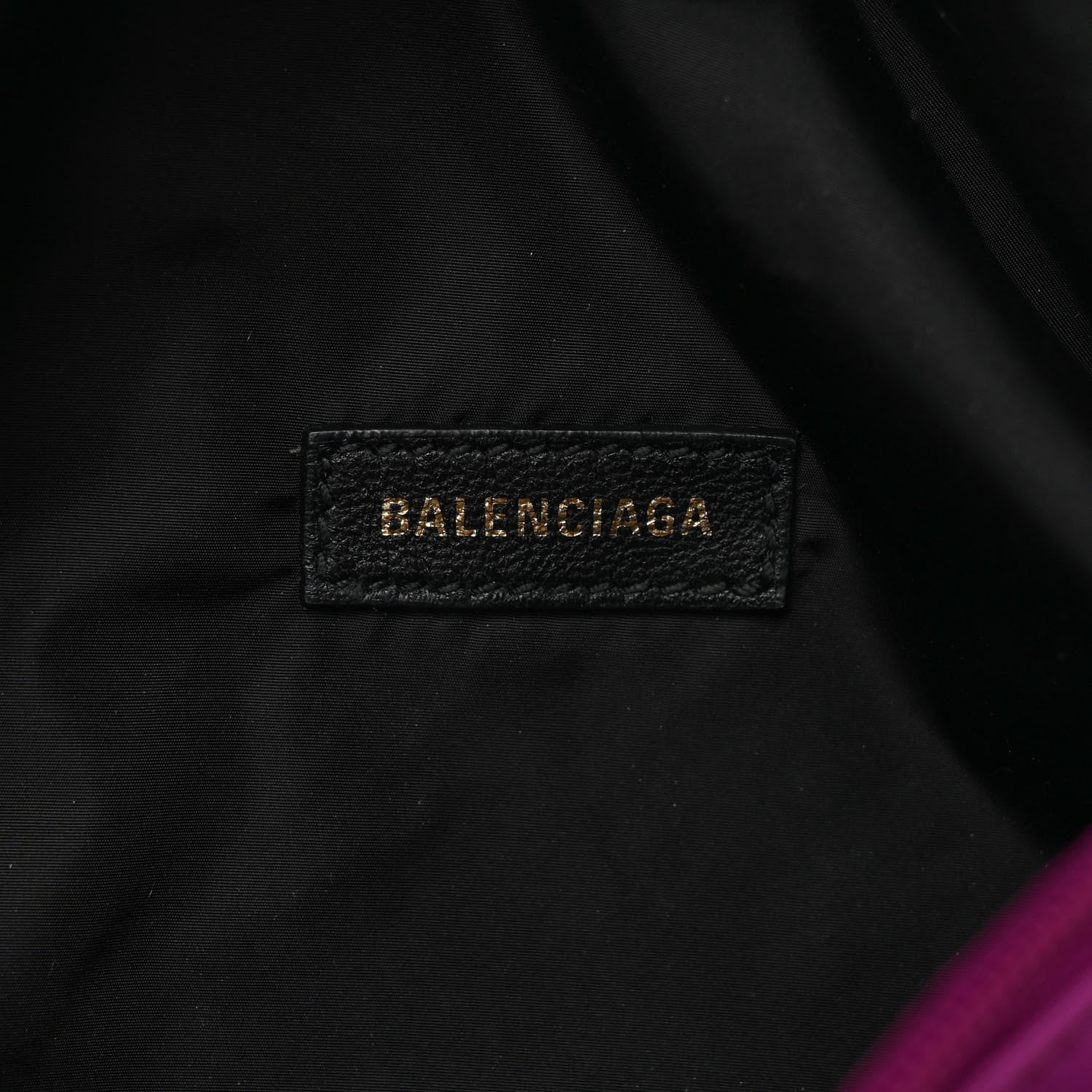 Balenciaga Sport Nylon Logo Embroidered Small Wheel Beltpack Fuchsia Black 6 of 9