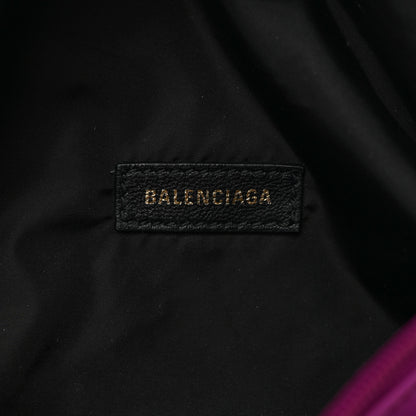 Balenciaga Sport Nylon Logo Embroidered Small Wheel Beltpack Fuchsia Black 6 of 9