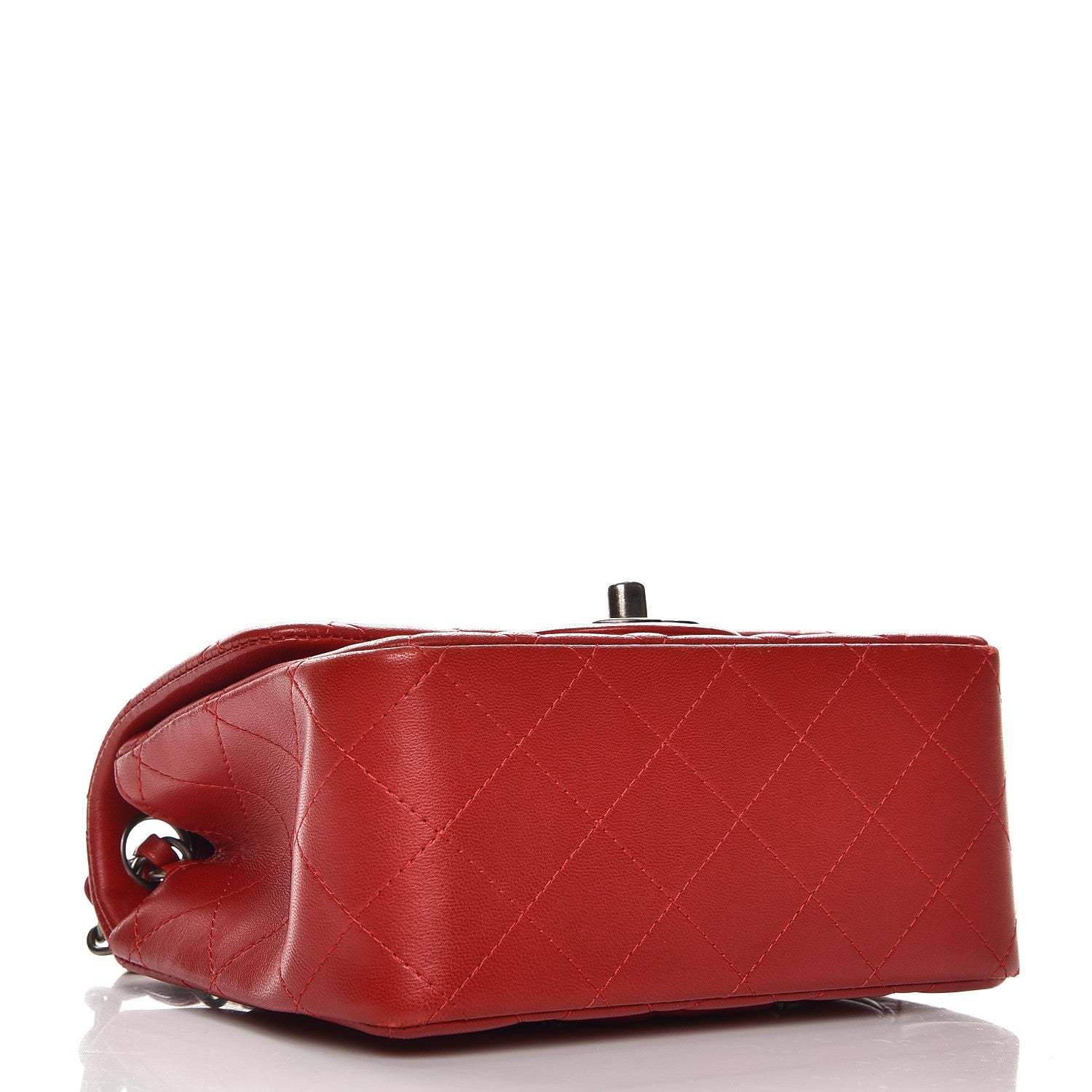 Chanel Lambskin Quilted Mini Square Flap Red 4 of 13