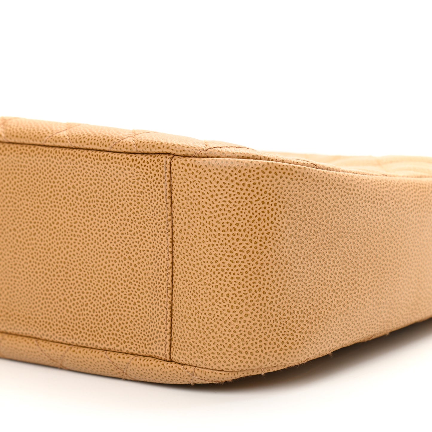 Caviar Quilted Timeless CC Shoulder Bag Beige