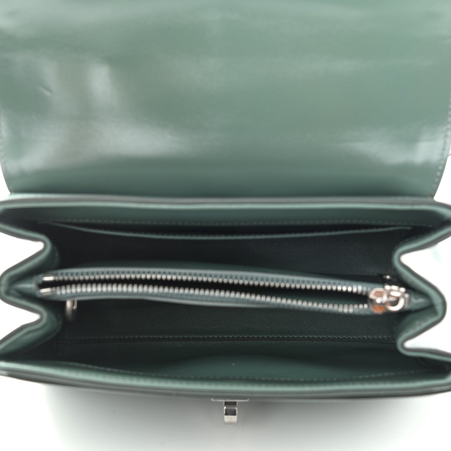 Satinated Calfskin Small 16 Top Handle Bag Celadon