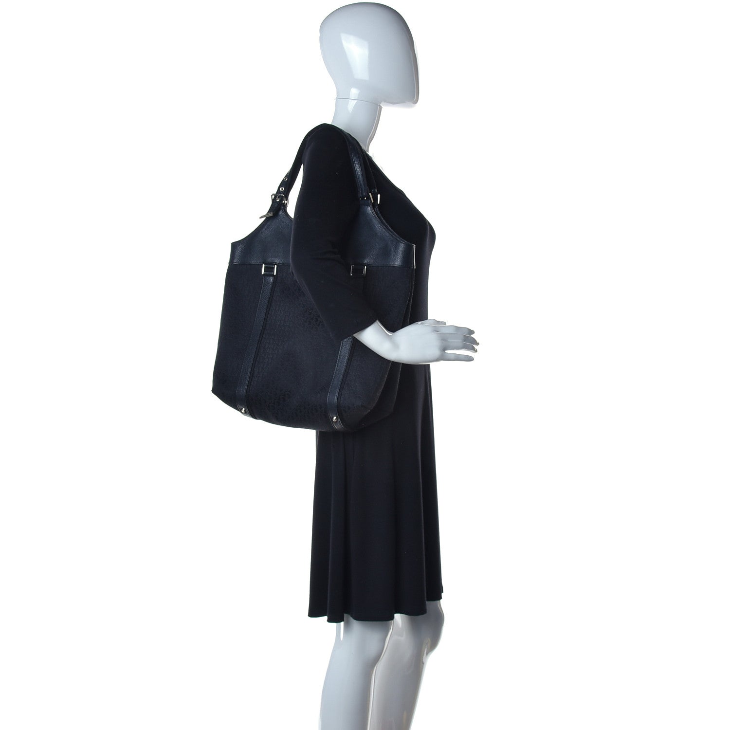 Christian Dior Monogram Vintage Flowers Dome Bag Black 2 of 14