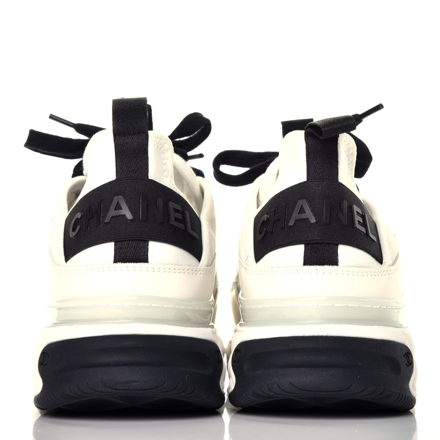 Chanel Velvet Calfskin Mixed Fibers CC Sneakers 40 Ivory 5 of 9