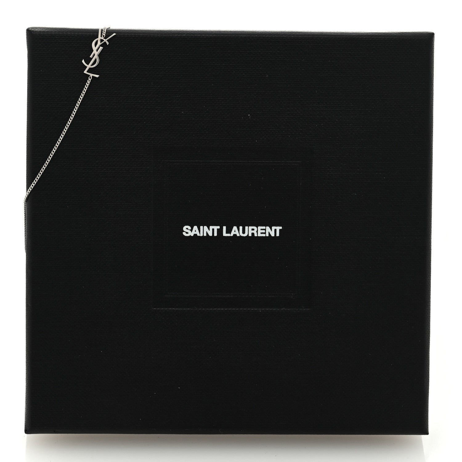 Saint Laurent Brass Monogram Charm Bracelet Mirror 5 of 5