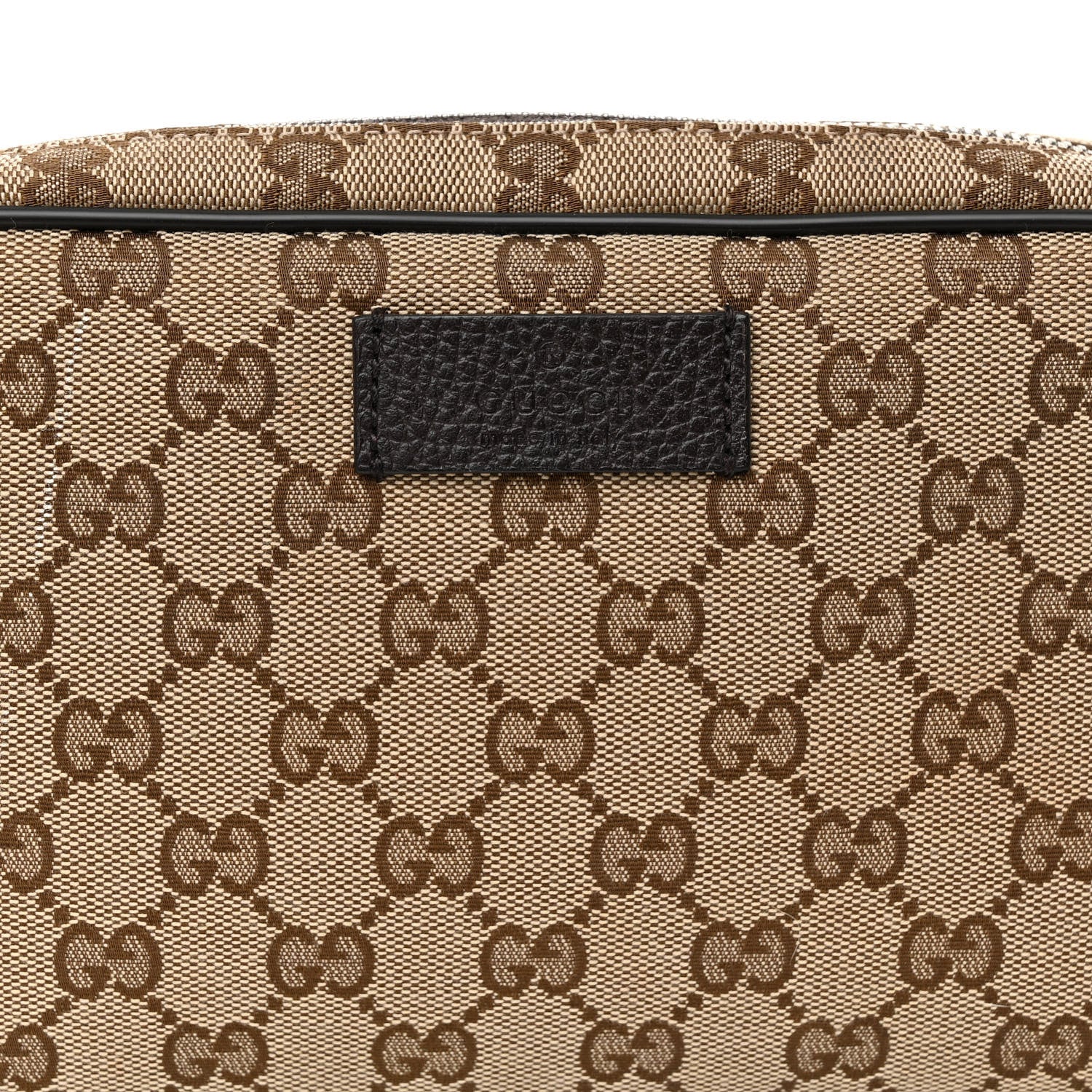 Gucci Monogram Dollar Calfskin Belt Bag Beige Ebony Testa di Moro Marrone Scuro 8 of 10