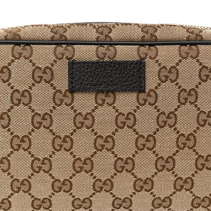 Gucci Monogram Dollar Calfskin Belt Bag Beige Ebony Testa di Moro Marrone Scuro 8 of 10