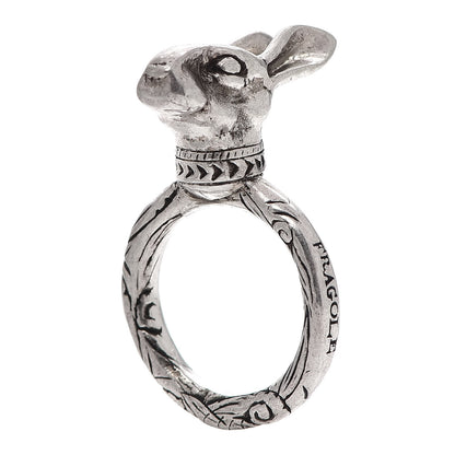 Gucci Sterling Silver Anger Forest Rabbit Head Ring 51 5.75 1 of 5