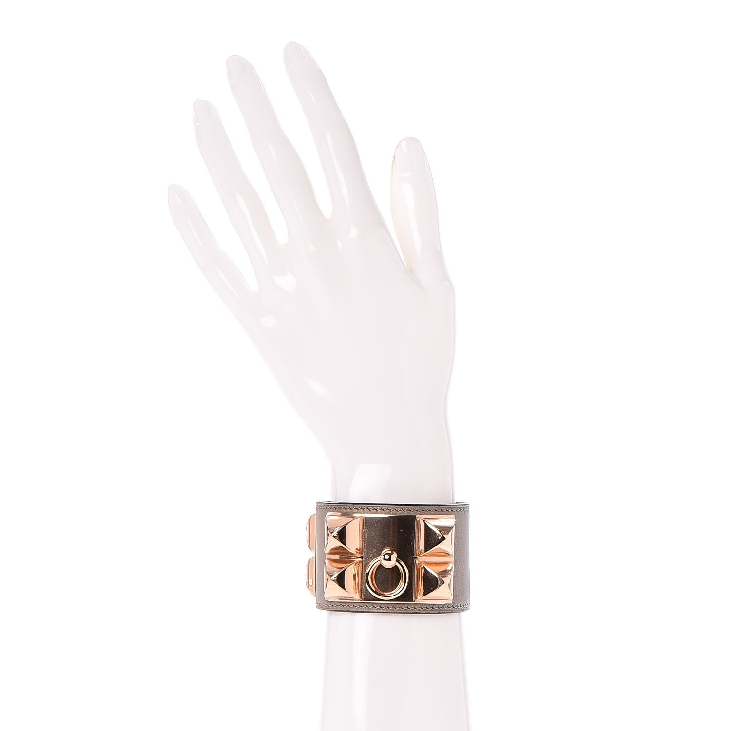 Hermes Swift Collier de Chien CDC Bracelet T1 Gris Asphalte 2 of 7