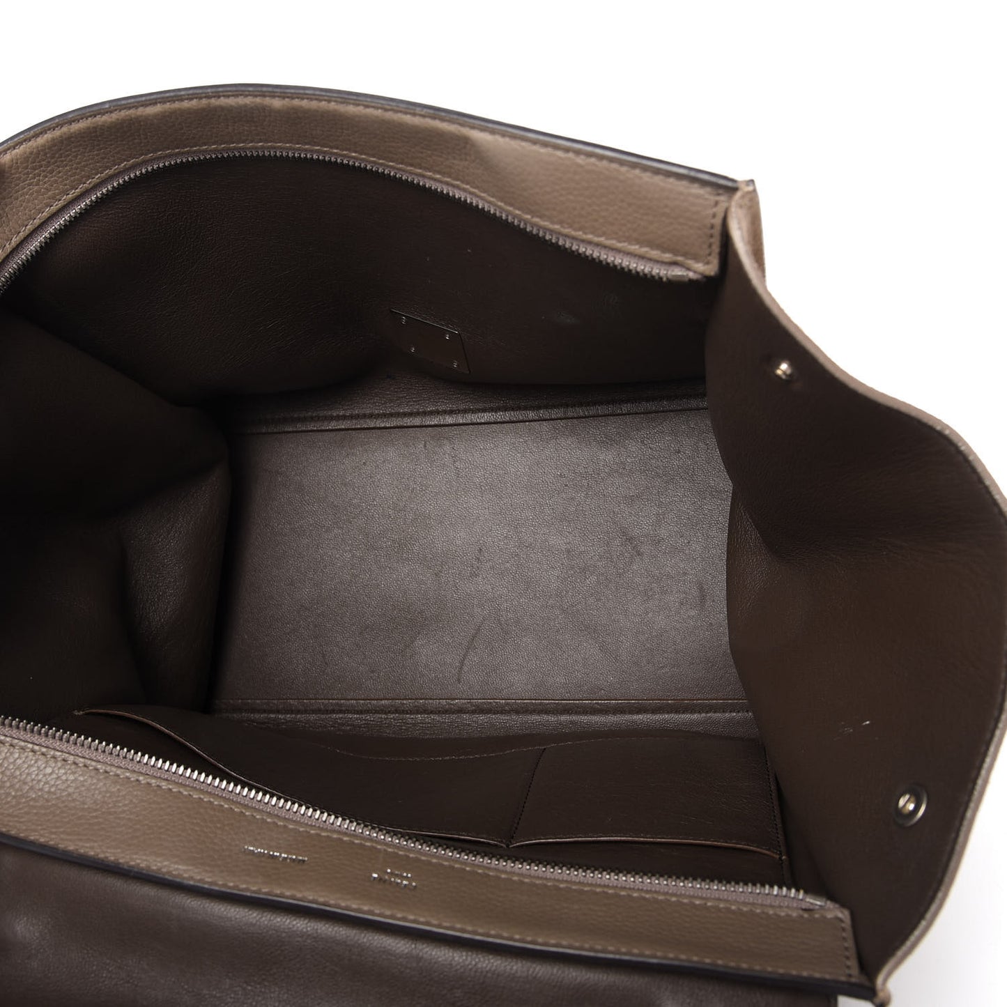 Drummed Calfskin Suede Medium Trapeze Souris