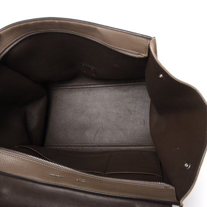Celine Drummed Calfskin Suede Medium Trapeze Souris 5 of 13