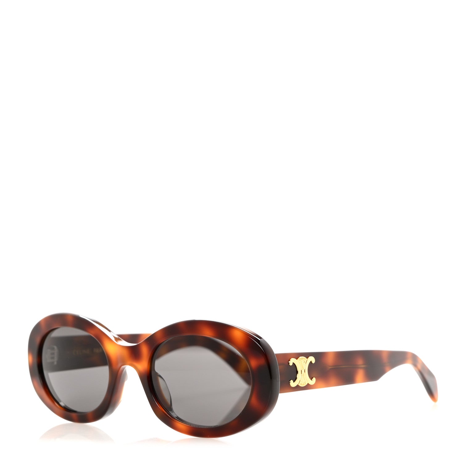 Celine Acetate Triomphe 01 Sunglasses CL 40194U Tortoise 1 of 7