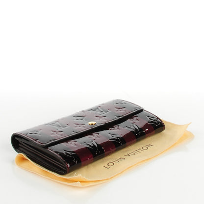 Louis Vuitton Vernis Rayures Sarah Wallet Amarante 4 of 7