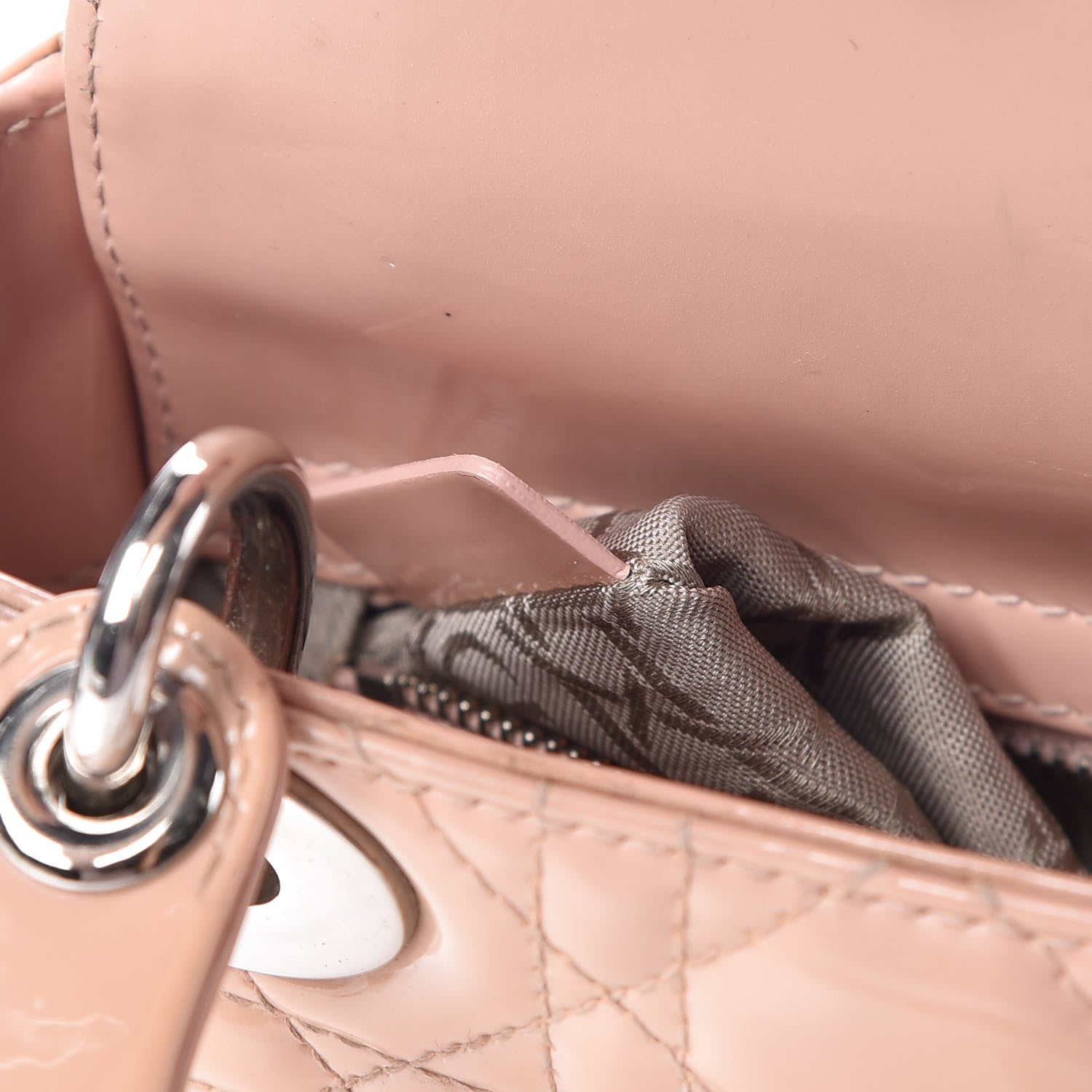 Christian Dior Patent Cannage Mini Lady Dior Light Pink 9 of 11