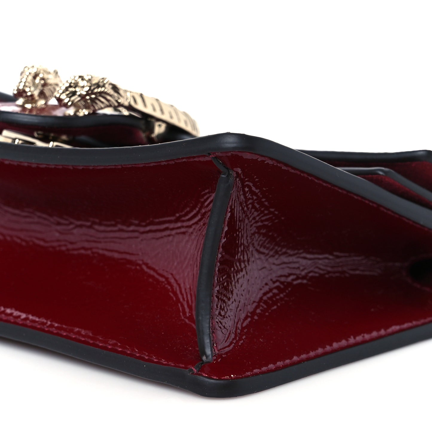 Crinkled Patent Mini Dionysus Shoulder Bag Rosso Ancora Red