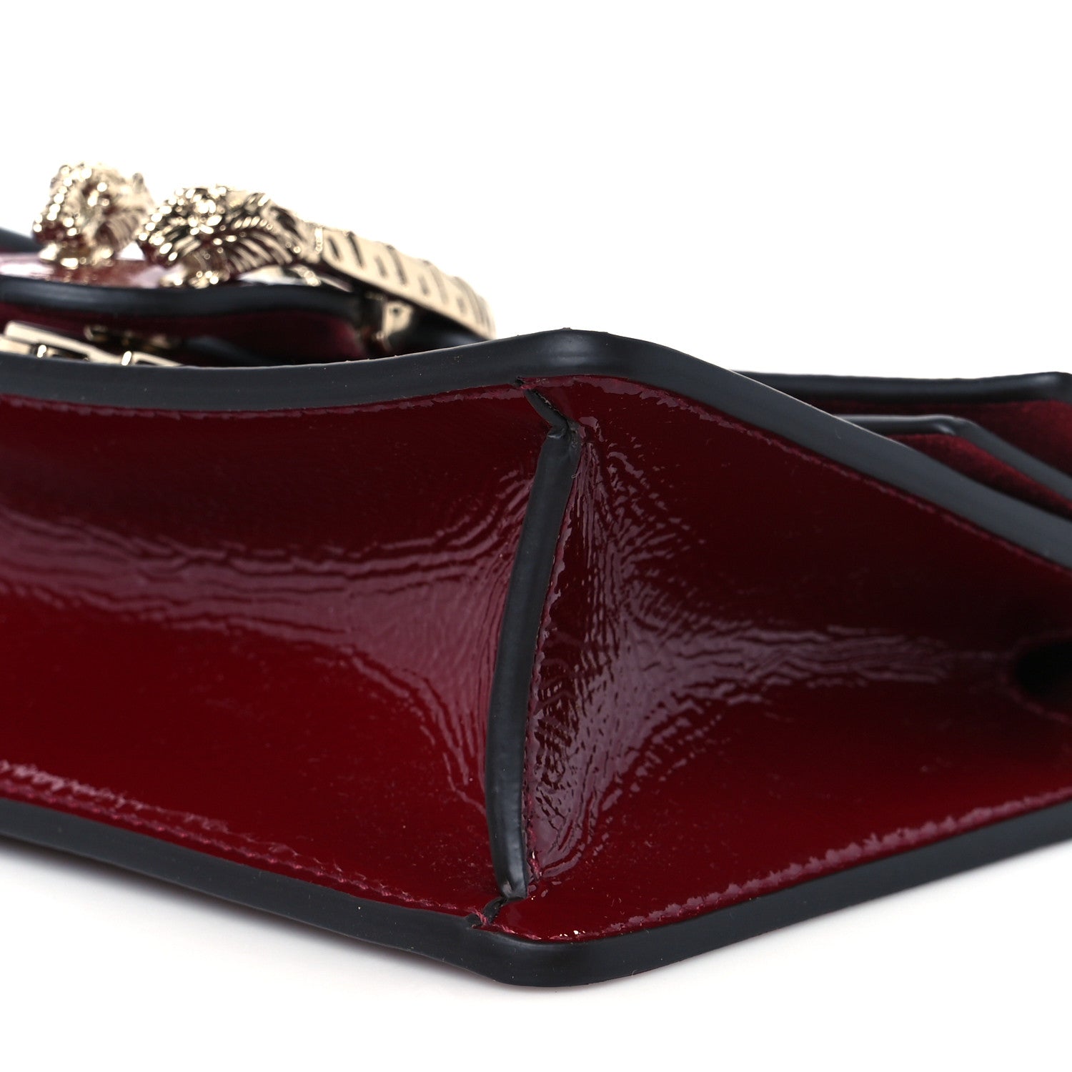 Gucci Crinkled Patent Mini Dionysus Shoulder Bag Rosso Ancora Red 8 of 10