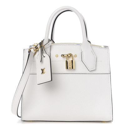 Louis Vuitton Calfskin City Steamer Mini White 1 of 8
