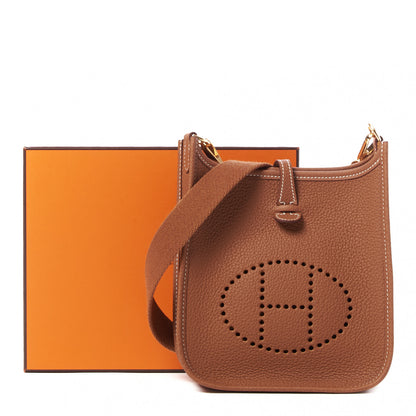 Hermes Taurillon Clemence Evelyne TPM Gold 10 of 10