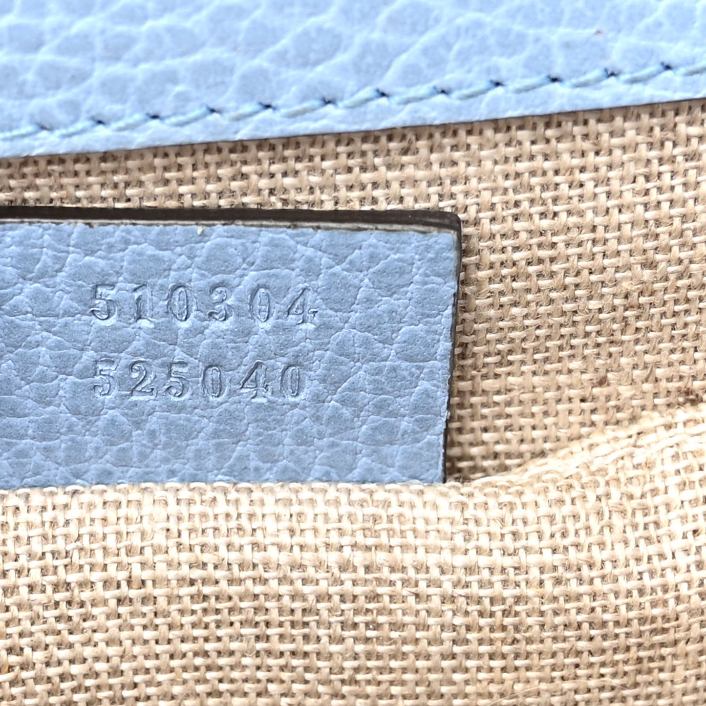 Dollar Calfskin Small Interlocking G Shoulder Bag Mineral Blue
