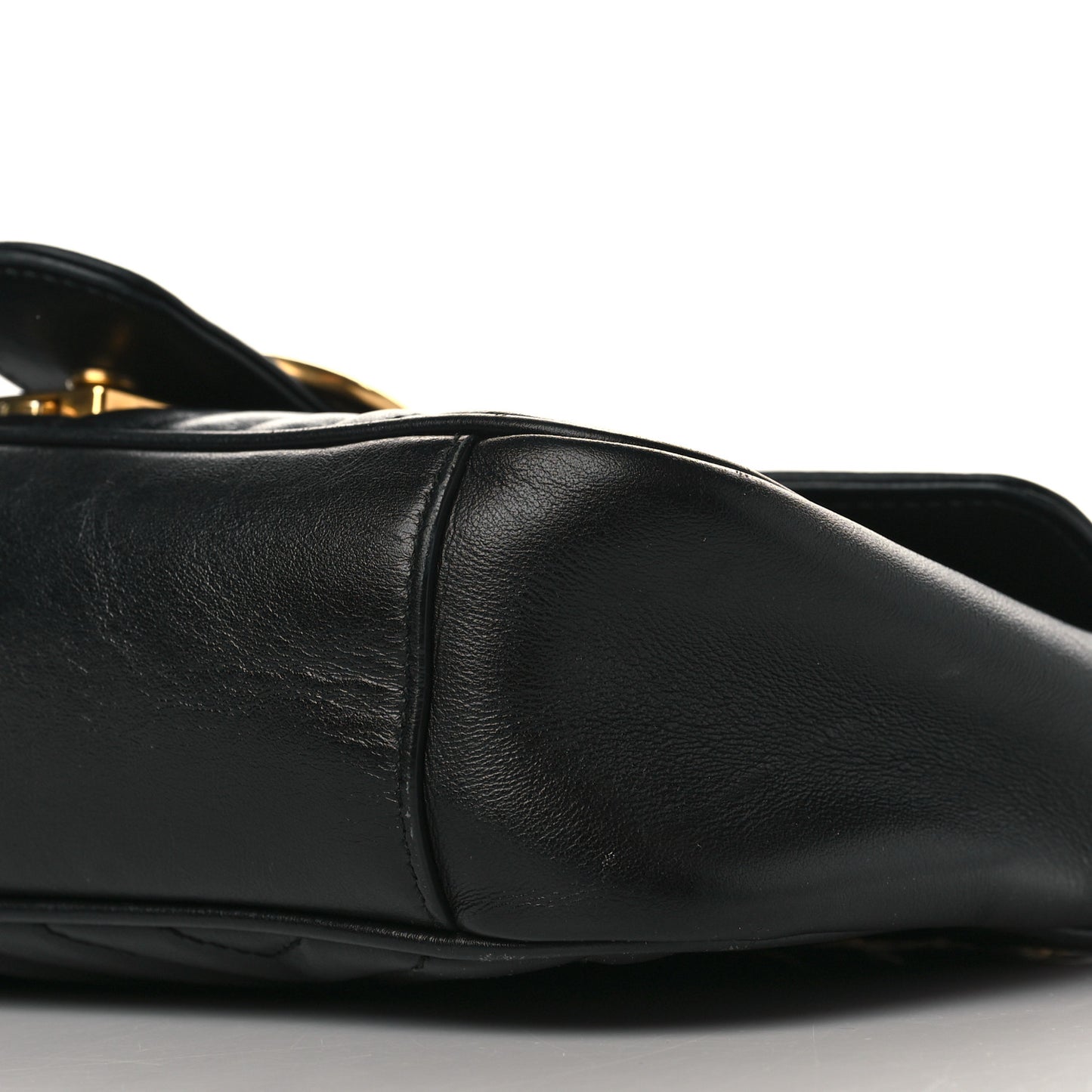 Calfskin Matelasse Small GG Marmont Shoulder Bag Black
